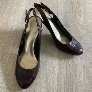 Nine West, sling back, leather shoes